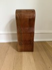 Vintage Mcm Handcrafted Bandsaw Wooden Jewelry Box - 3 Drawer