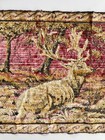 Vtg Tapestry  Wall Hanging  Rug  Dresser Cover Wildlife Deer In Woods 20x38 Read