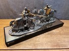 Michael Ricker Pewter Sculpture Signed numbered Jousting Knights 1999 Large Art