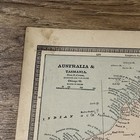 Antique 1886 Map Of Australia 14   x11   