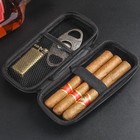 Portable Cigar Case Travel Pouch For Cigars Cutter Lighter Storage Smoking Box 
