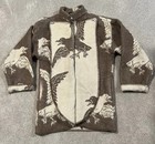 Vtg Lillunn Norway Wool Seagull Bird All Over Print Oversized Jacket Coat O s