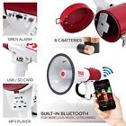 Pyle Bluetooth 50w Megaphone Speaker W  Aux Usb Sd Input   Siren Pmp52bt