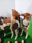 Huge Vintage Lot Marx Johnny West Figures  Horses  Cloud   Accessories