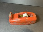 Vintage Mid-century Orange Flower Power Scotch Tape Desk Dispenser Massive Solid