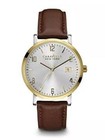 Caravelle Men s 44b108 Analog Quartz Brown Color Date White Dial Round Watch