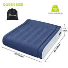 Queen Air Mattress With Integrated Pillow Inflatable Mattress W high-speed Pump