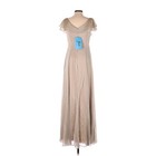 Jade By Jasmine Latte Tan Cocktail Dress Gown Special Occasion Bridesmaid Prom
