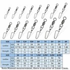 50pcs Fishing Swivels With Snap Coastlock Snap Quick Change Clip Stainless Steel