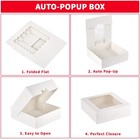 20 Pack Pie Boxes  8 X 8 X 2 5 Inches Bakery Boxes With Window  Autopopup Coo   