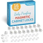 Magnetic Cabinet Locks Child Safety Baby Proofing 16 Locks 2 Keys No Drill