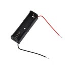 10x 1-aa Battery Spring Clip Holder Case Plastic Storage Box With Two Wire Leads