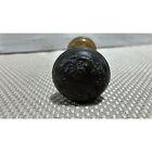 Vintage  Metal Door Knobs W  Connect Rod Architectural Ornate Floral Design