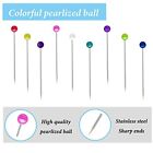 600pcs Sewing Pins Straight Pin For Fabric  Pearlized 600pcs Colorful Head Pins