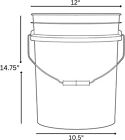 Food Grade 5 Gallon Made In Usa Plastic Bucket With Screw On Lid - Pack Of 2