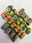 Antique Venetian Millefiori Glass Beads 22pc Mixed Murano Mosaic 12mm-15mm