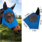 Farm Lycra Pony Cob Horse Fly Mask Full Eye Saver Padded Mesh Hood With Ears Bug