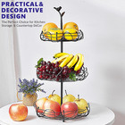 Cesta De Frutas De 3 Niveles Con Forma De Nido De P  jaro Y Un Bonito Asa