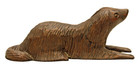 Great 19th Century Folk Art Carved Walnut Spaniel Dog 