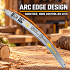 15 Inch Reciprocating Saw Blades 6tpi Japanese Teeth Wood Pruning Arc Edge 5pack