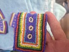 4 Vintage Native American Indian Beaded Napkin Rings Folk Tourist Rare