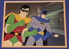Superfriends Production Animation Cel - Batman   Robin Obg Background Framed Coa