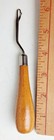 Vintage Latch Hook Hooking Tool Rug Hinged Wood Handle