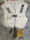 Mustang Survival Flight Deck Life Preserver Vest White W  Sea Marker Etc - New