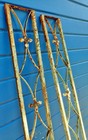 1950s Architectural Iron Panels Ornamental Garden Trellis Wall Porch  9  X  88 