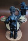 Vtg Black Americana Jazz Band Orchestra Figurines 6 Piece Music Statues Set