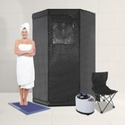 Portable Indoor Steam Room Sauna Set With Adjustable Heat   Timer