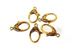 4 X-large Antique Gold Pewter Lobster Claw Clasps 30x18mm