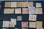 Sweden 1930s   1960s Stamp Collection Over 1200 Cut Squares With Various Cancels