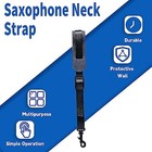 Saxophone Neck Strap  Soft Adjustable Leather Padded  Sax Neck Strap With 
