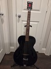 Vintage Harmony H1215 Black Archtop Acoustic Guitar-wall Art-not A Player Guitar