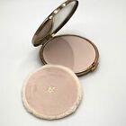 New Vintage Revlon Ultima Powder Compact Unused Gold And Enamel With Puff
