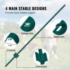 Kffkff 5 Foot Fence Post Pack Of 10 U Channel Metal Stakes Green