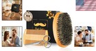 Beard Care Kit Wooden Comb Brush Set For Men Dad Husband Travel Grooming