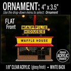 Waffle House Acrylic Christmas Ornament Breakfast Waffles Diner Food Gift 036