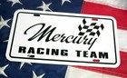 White Mercury Racing License Plate Tag 1965 1966 1967 1968 1969 1970 1971 1972