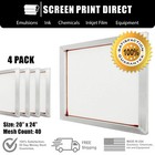 Ecotex   Aluminum Frame Screens For Screen Printing 20  X 24  - 40 White Mesh
