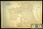 Antique San Francisco Map Wall Art Large Old Original Vintage Earthquake Fire