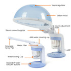 2 In 1 Personal Women Hair   Facial Steamer Professional Hair Hot Steamer