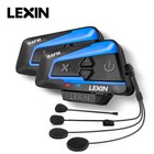 Wireless Helmet Intercom Bluetooth 5 0 10 Riders Music Sharing - Lexin B4fm-x