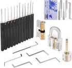 34pcs Locksmith Beginner Padlock Unlocking Lock Practice Tool Kit Training Set
