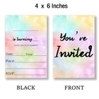 Colorful Watercolor Birthday Party Invitations Birthday Invitations Girl 20 C   