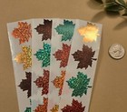 16 Maple Leaf Stickers fall Stickers holographic Leaf Stickers autumn Stickers