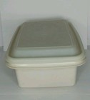 Vintage Tupperware  1254-4  Freeze   Save Keeper Container Almond Color   Lid