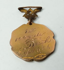 Antique 1906 Knights Of Pythias Sport Gold Filled Pin Fob Medal 100 Yds Dash