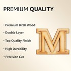 2 Pack Official Greek Wooden Letters For Crafts  Mu - 2  Classic Font Double    